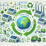 DALL·E 2025 02 13 00.22.19 An illustration of the circular economy concept. The image showcases a sustainable cycle with arrows connecting different stages  product design usag